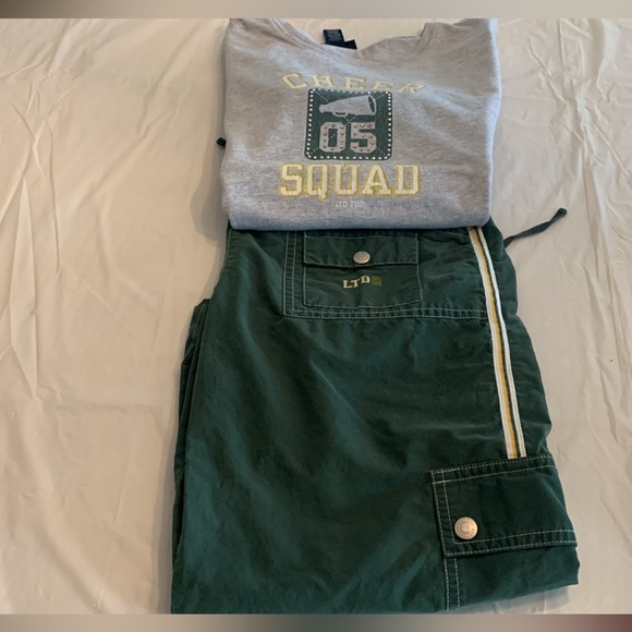 Graphic Tee and Green Capri- Limited Too - Picture 1 of 7